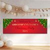 Personalised Party Banner For Christmas Party Red Gold Baubles