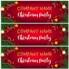 Personalised Party Banner For Christmas Party Red Snowflakes