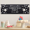 Personalised Party Banner For Christmas Party Silver Stars
