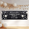 Personalised Party Banner For Christmas Party Silver Stars