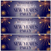 Personalised Party Banner For New Years Party Welcome Fireworks