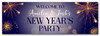 Personalised Party Banner For New Years Party Welcome Fireworks