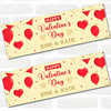 Personalised Party Banner For Valentine's Day Red Balloons Heart Bunting Yellow