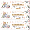 Personalised Party Banner For Wedding Day Congratulations Champagne Cake Hearts
