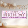 Personalised Party Banner For Kids Birthday Watercolour Ballet Letters
