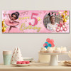 Personalised Party Banner For Kids Birthday Ballet Dark Skin Cute Girl Photo