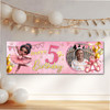 Personalised Party Banner For Kids Birthday Ballet Dark Skin Cute Girl Photo