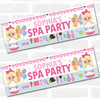 Personalised Party Banner For Kids Birthday Blonde Hair Cute Girl Spa Party