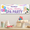 Personalised Party Banner For Kids Birthday Girls Spa Party Pamper
