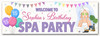 Personalised Party Banner For Kids Birthday Girls Spa Party Pamper