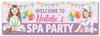 Personalised Party Banner For Kids Birthday Spa Pamper Party Girls