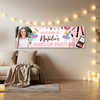 Personalised Party Banner For Kids Birthday Girls Make Up Party Photo
