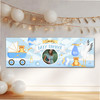 Personalised Party Banner For Baby Shower Photo Boy Stork Pram Blue
