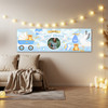Personalised Party Banner For Baby Shower Photo Boy Stork Pram Blue