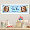Personalised Party Banner For Sorry You're Leaving Miss You Photo Blue Butterfly