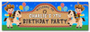 Personalised Party Banner For Kids Birthday Cute Cowboy Horse Balloons