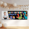 Personalised Party Banner For Kids Birthday Cute Dinosaurs Photo