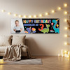 Personalised Party Banner For Kids Birthday Cute Dinosaurs Photo
