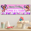 Personalised Party Banner For Kids Birthday Girls Dark Skin Fairy