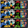 Personalised Party Banner For Kids Birthday Gaming Game Controller