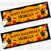 Personalised Party Banner For Halloween Orange Ghost Pumpkin