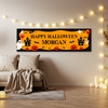 Personalised Party Banner For Halloween Orange Ghost Pumpkin