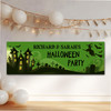 Personalised Party Banner For Halloween Party Haunted House Witch Green