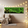 Personalised Party Banner For Halloween Party Haunted House Witch Green