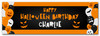 Personalised Party Banner For Halloween Birthday Balloons Orange
