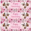 Personalised Party Banner For Wedding Anniversary Photo Pink Flowers