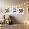 Personalised Party Banner For 10th Wedding Anniversary Tin 10 Years Photo Hearts