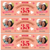 Personalised Party Banner For 35th Wedding Anniversary Coral 35 Years Photo