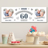 Personalised Party Banner For 60th Wedding Anniversary Diamond 60 Years Photo