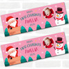 Personalised Party Banner For Christmas Photo First Christmas Pink Santa Snowman