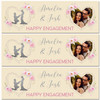 Personalised Party Banner For Engagement Party Photo Yellow Pink Flowers Heart