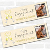 Personalised Party Banner For Engagement Photo Flutes Heart Yellow