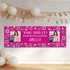 Personalised Party Banner For Graduation Female You Did It Photo Pink Stars