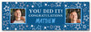 Personalised Party Banner For Graduation Male You Did It Photo Blue Stars