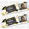 Personalised Party Banner For Graduation Photo Hat Scroll Gold
