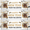 Personalised Party Banner For New Year Photo Family Gold Glasses 2026