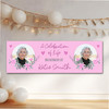 Personalised Party Banner For Funeral Celebration Of Life Female Photo Pink
