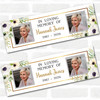 Personalised Party Banner For Funeral Wake Loving Memory Photo White Gold