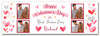 Personalised Party Banner For Valentine's Day Fiancé Photo Love Hearts