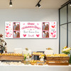 Personalised Party Banner For Valentine's Day Fiancée Photo Love Hearts