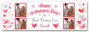 Personalised Party Banner For Valentine's Day Partner Photo Love Hearts