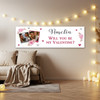 Personalised Party Banner For Valentine's Day Will You Be My Photo Heart