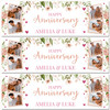 Personalised Party Banner For Wedding Anniversary Photo Peach Flowers