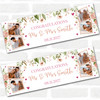 Personalised Party Banner For Wedding Day Congratulations Photo Peach Flowers