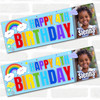 Personalised Party Banner For Kids Birthday Rainbow Clouds Photo