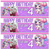 Personalised Party Banner For Kids Birthday Unicorn Balloons Photo